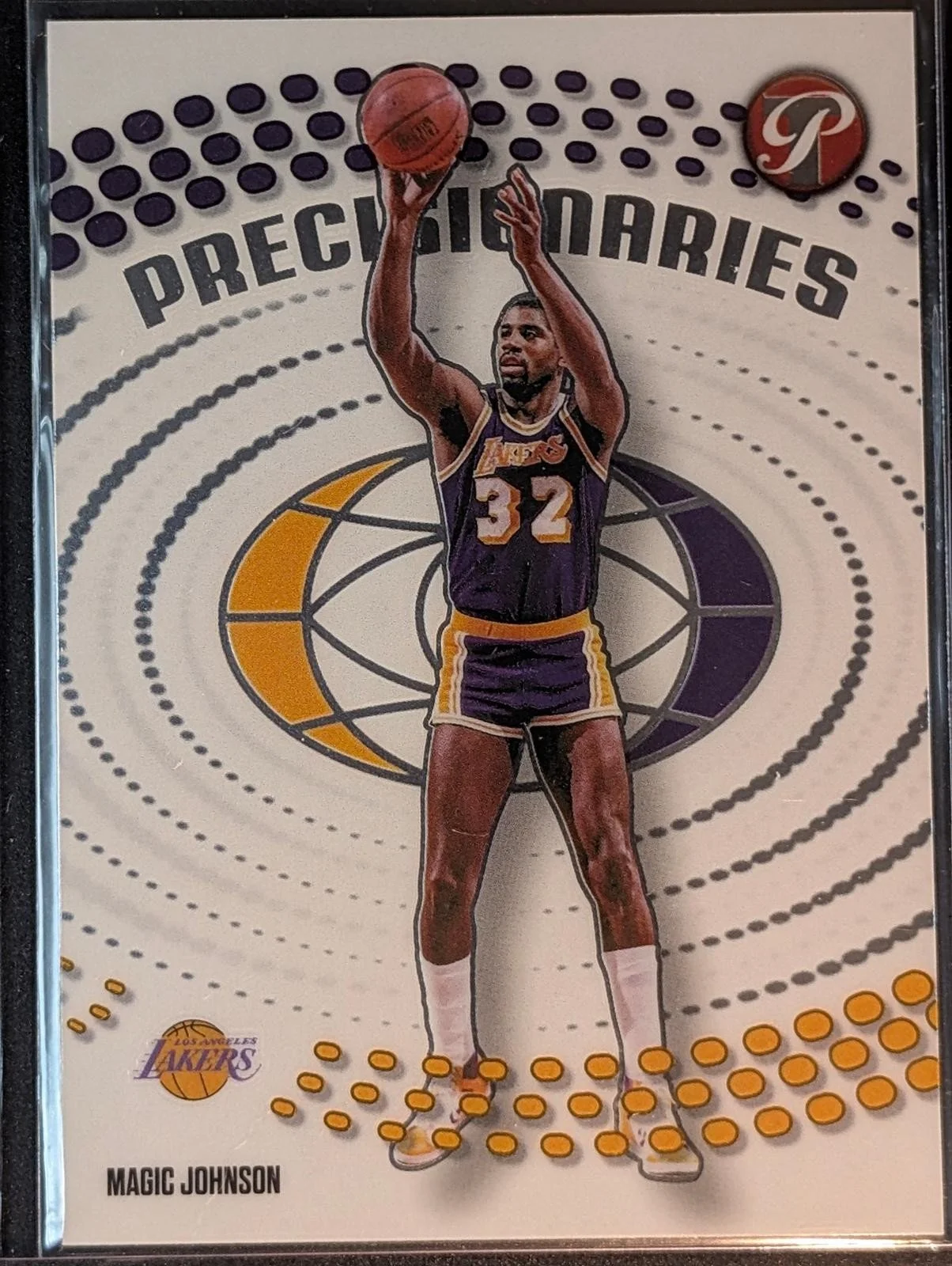 Front of 2025-26 Topps Pristine Basketball Magic Johnson Precisionaries #PR-2