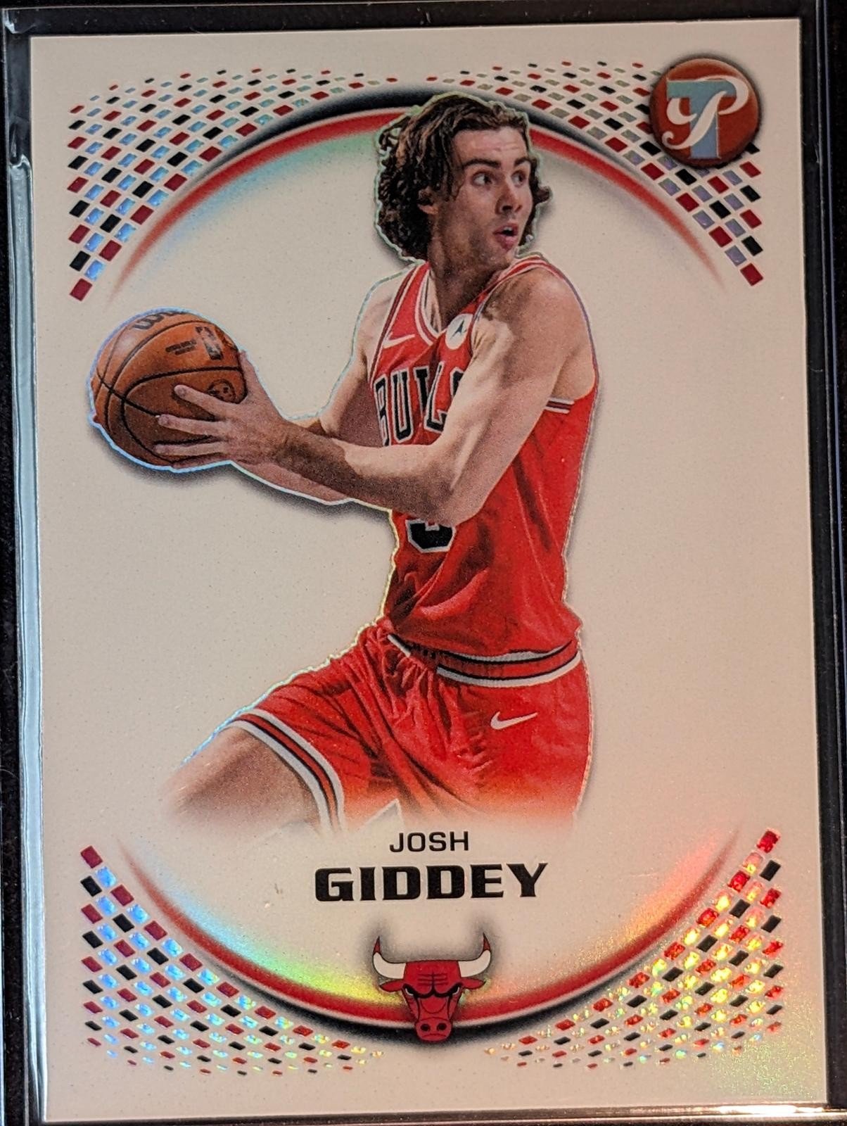 Front of 2025-26 Topps Pristine Basketball Josh Giddey Refractor #13