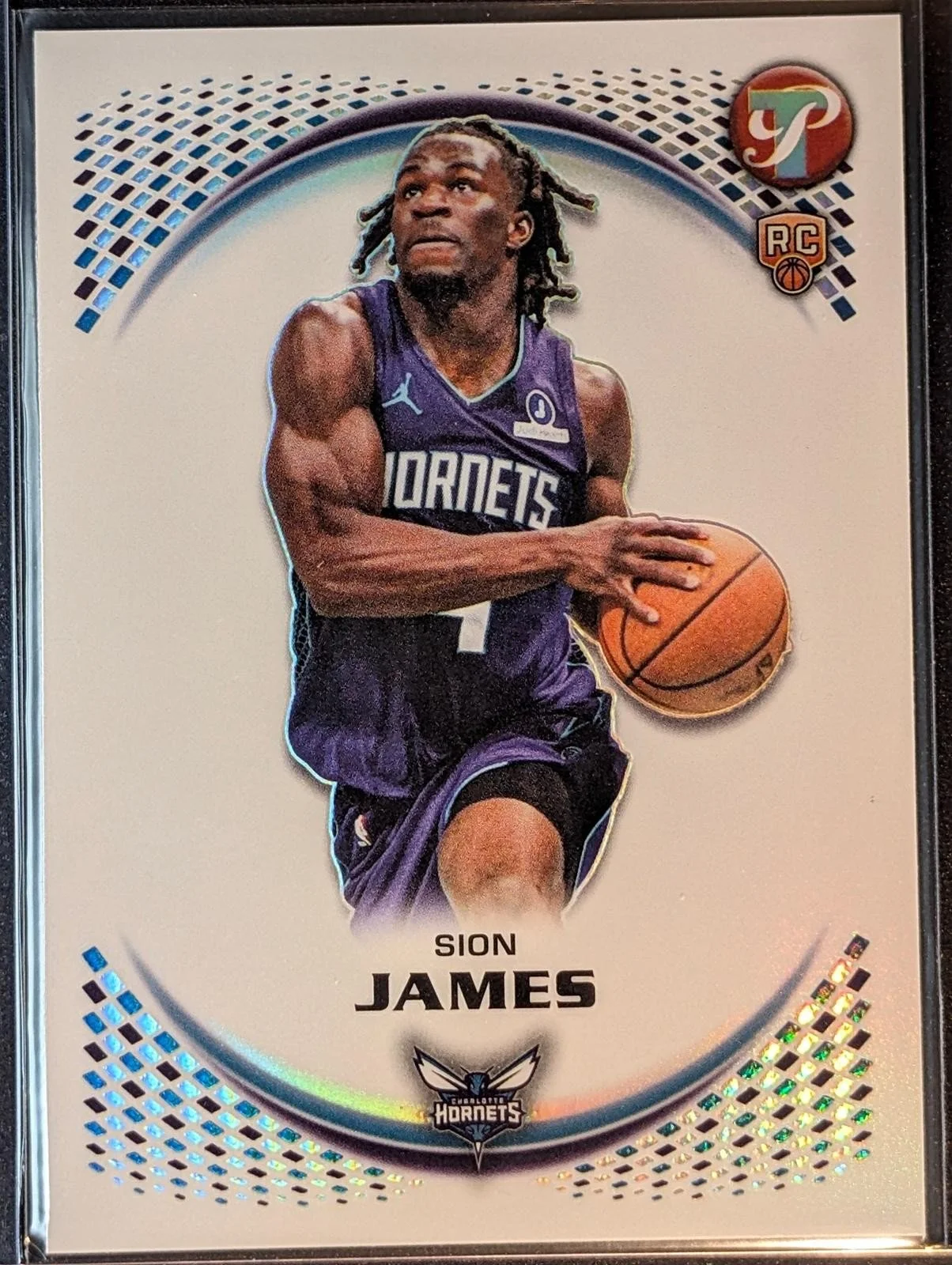 Front of 2025-26 Topps Pristine Basketball #127 Sion James Refractor