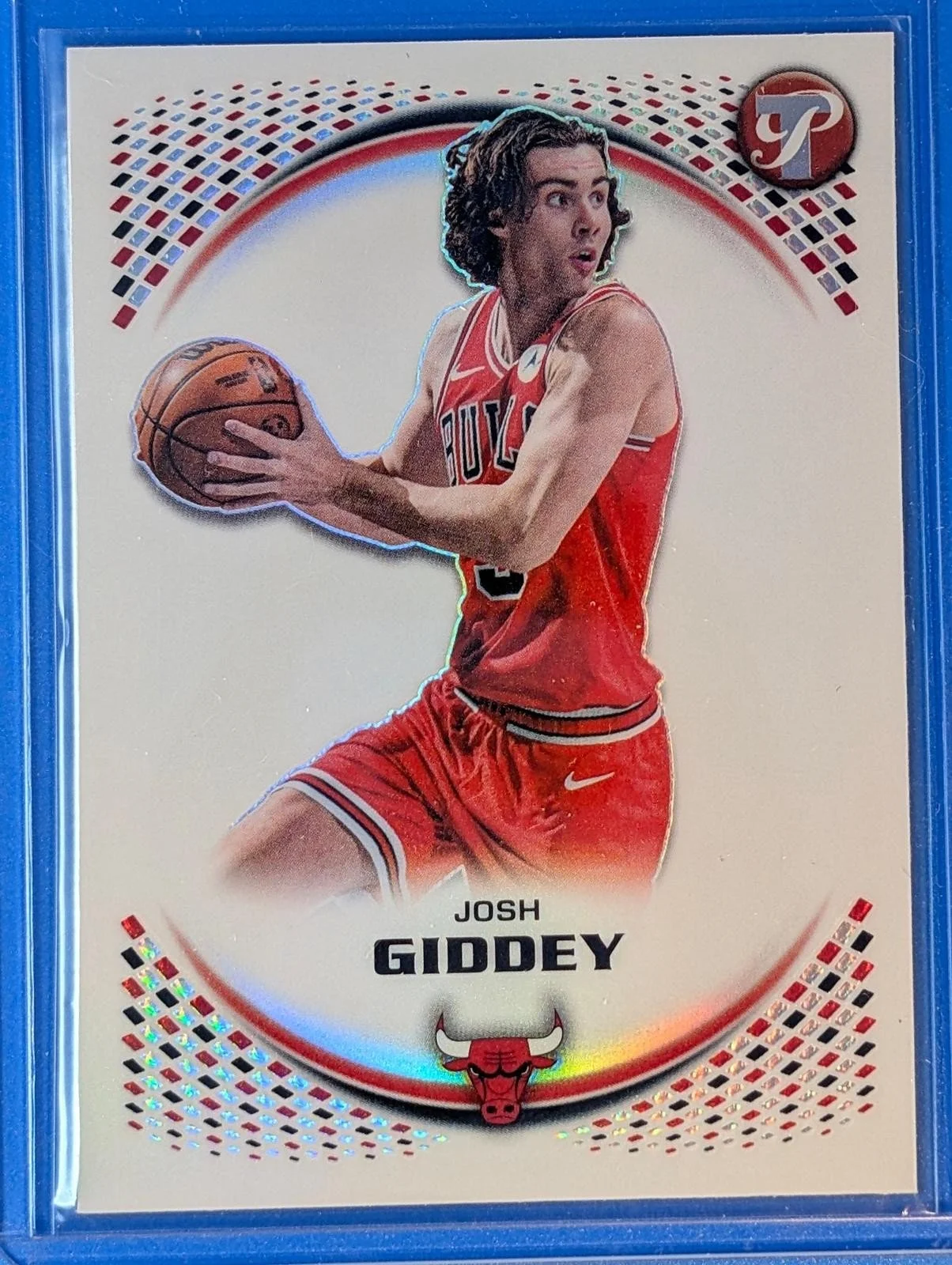Front of 2025-26 Topps Pristine Basketball #13 Josh Giddey Refractor