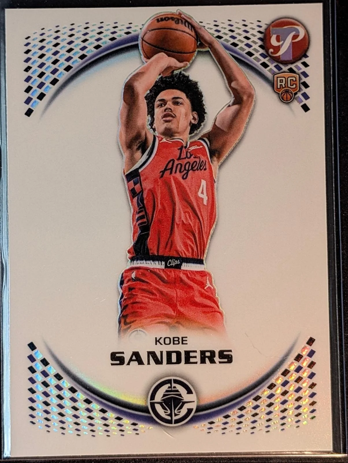 Front of 2025-26 Topps Pristine Basketball #129 Kobe Sanders Refractor