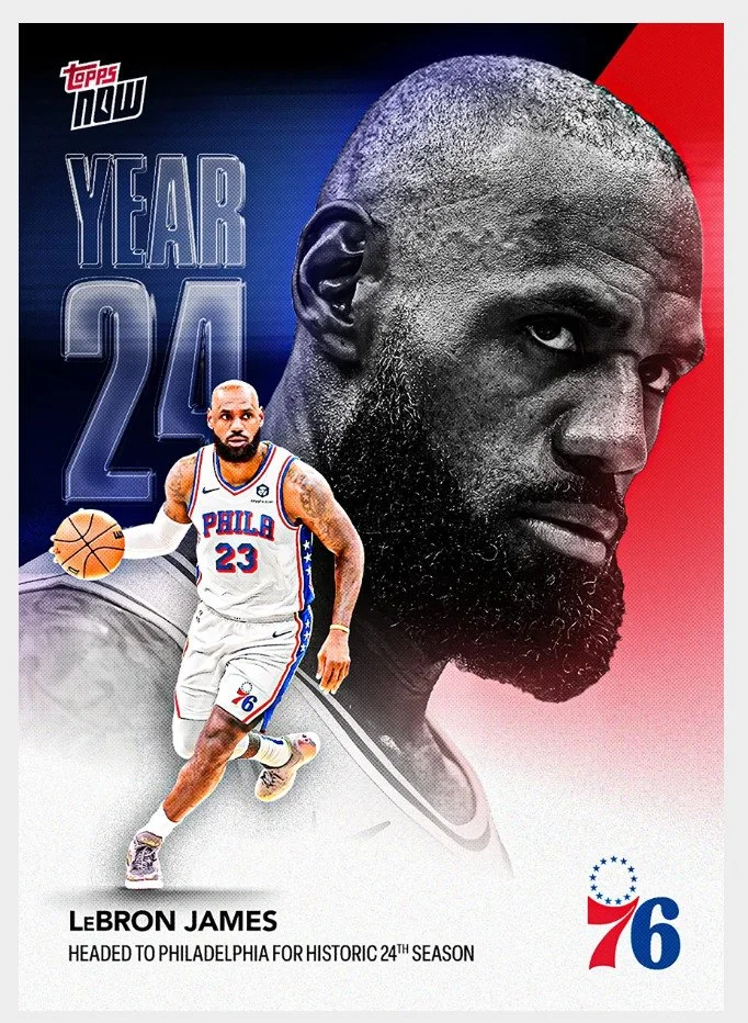 LeBron James 2026-27 Topps Now NBA Basketball Card Philadelphia 76ers IN-HAND