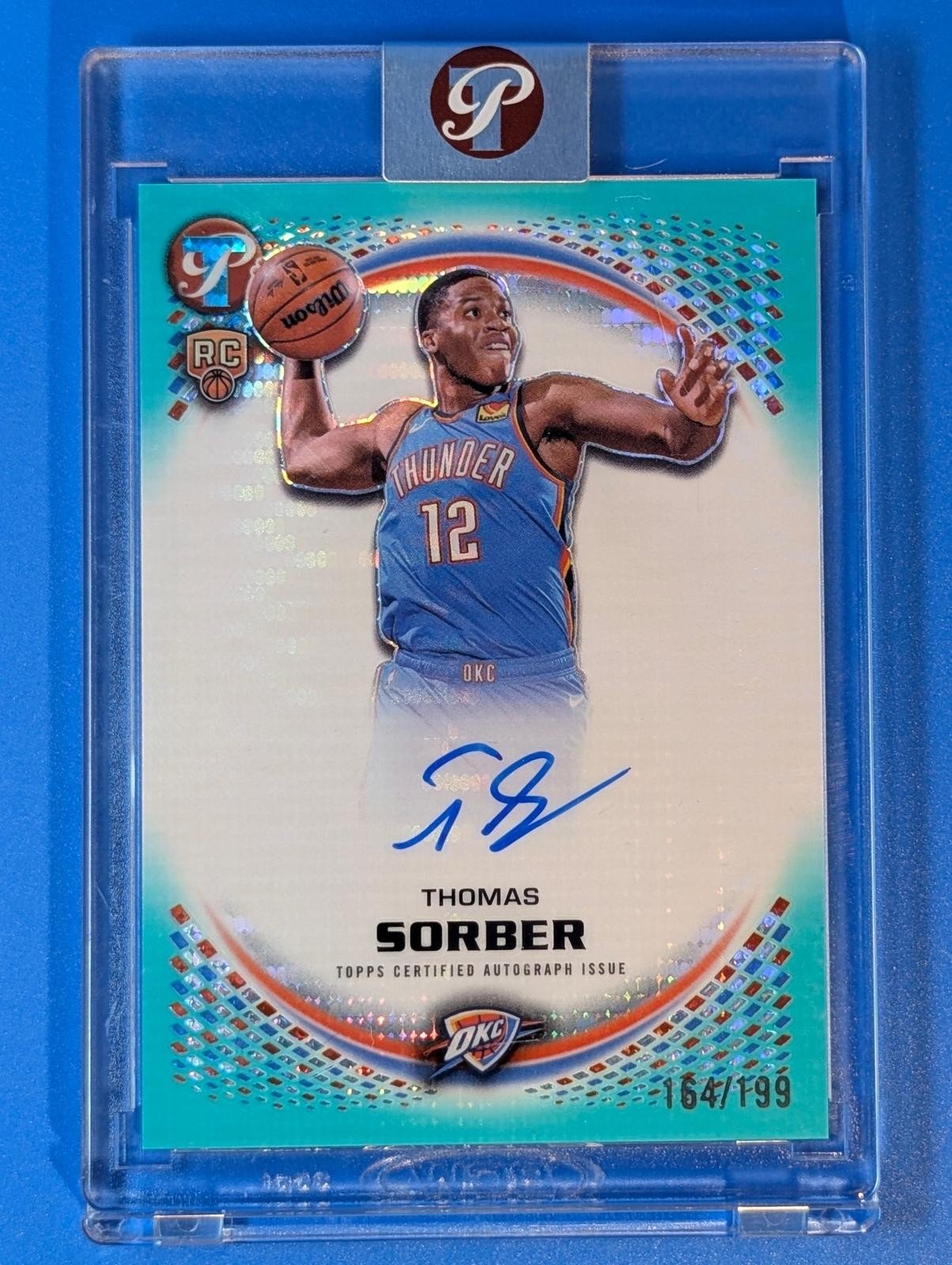 Front of 2025-26 Topps Pristine Basketball /199 Thomas Sorber Pristine Autographs RC