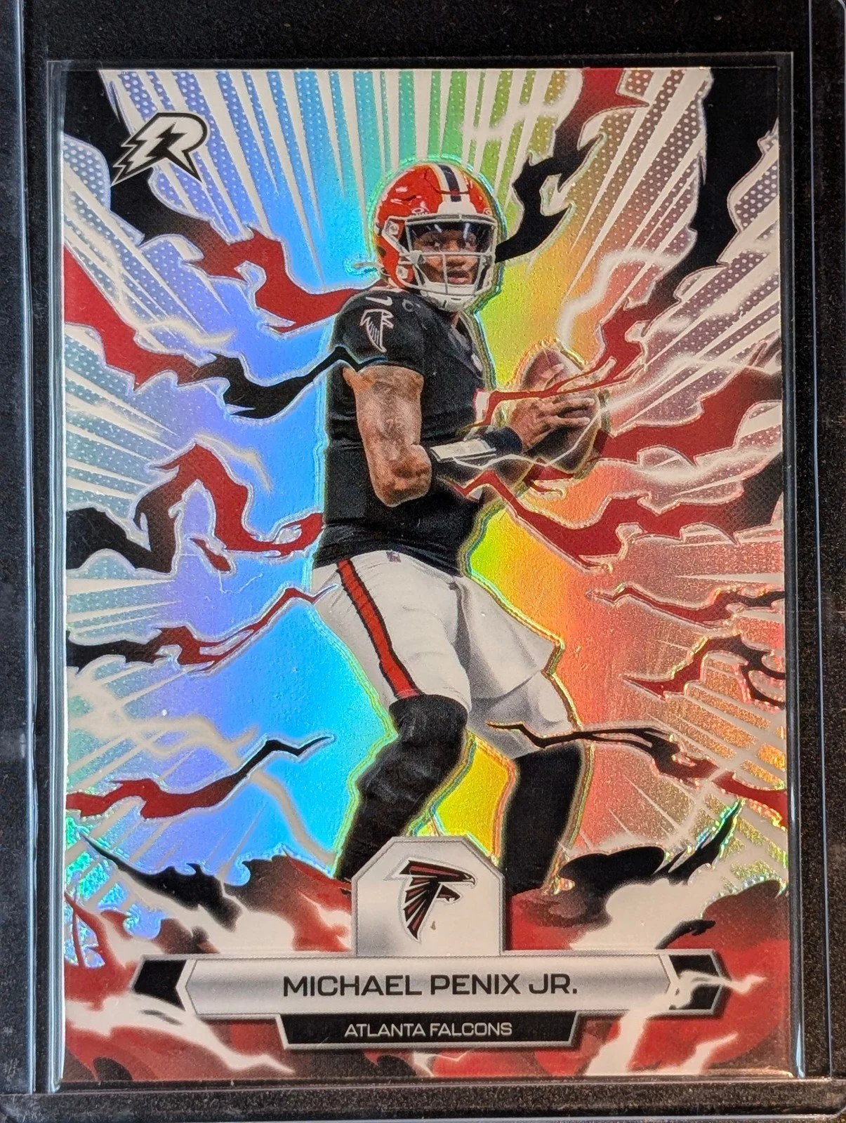 Front of 2025 Topps Resurgence #4 Michael Penix Jr. Refractor