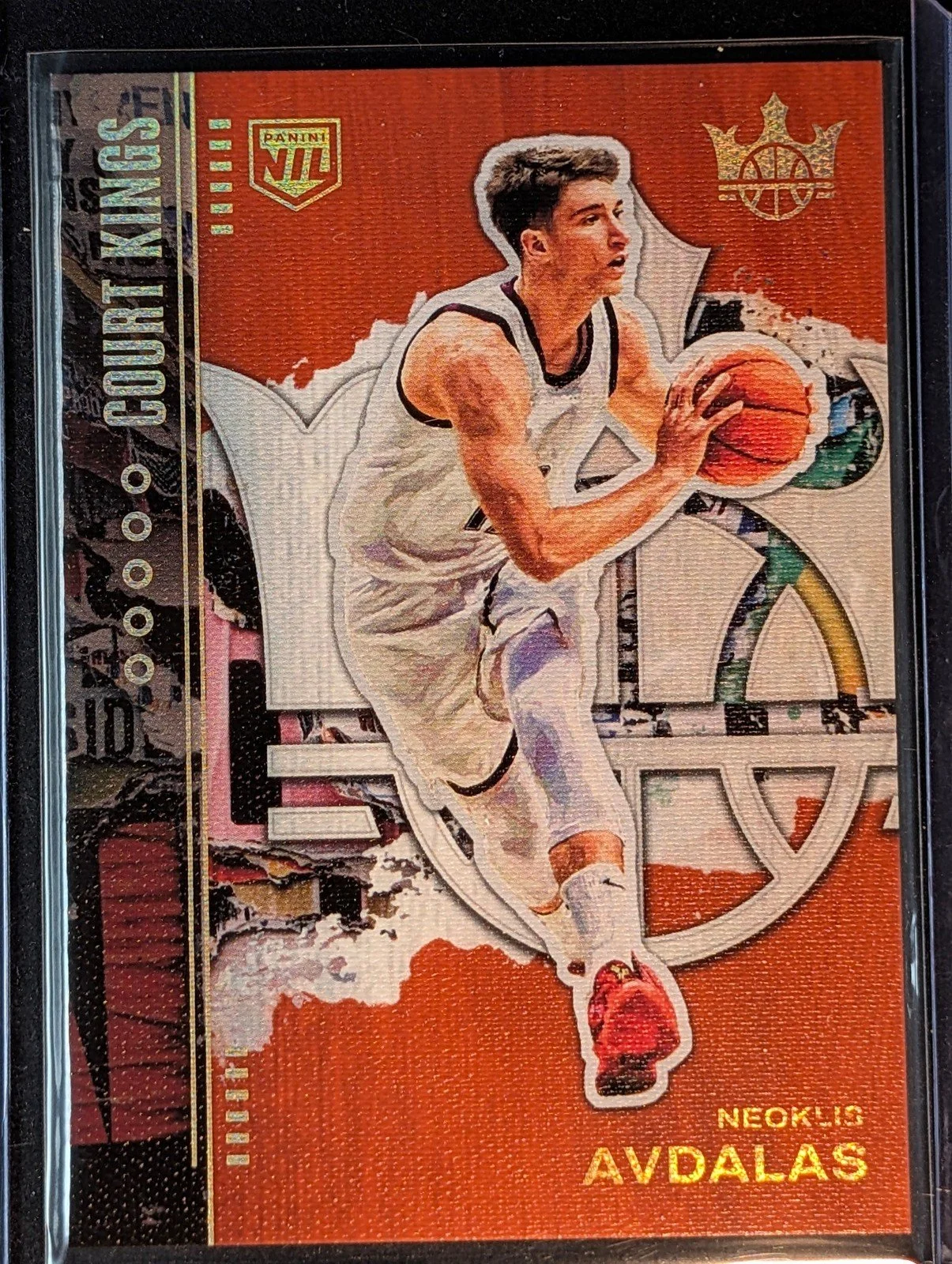 Front of 2025-26 Panini Court Kings /149 #42 Neoklis Avdalas Ruby