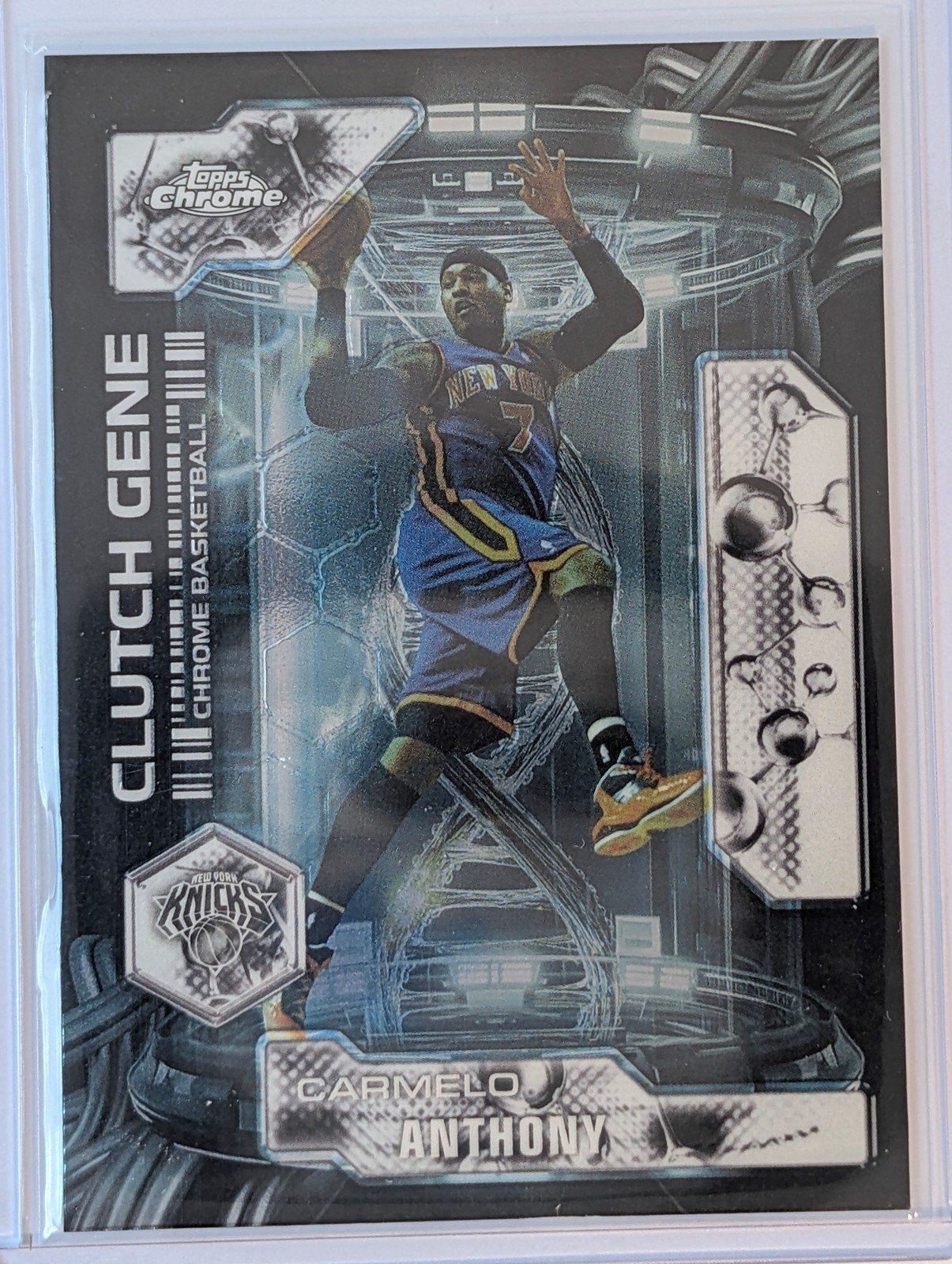 Front of 2025-26 Topps Chrome Update #CG-28 Carmelo Anthony Clutch Gene