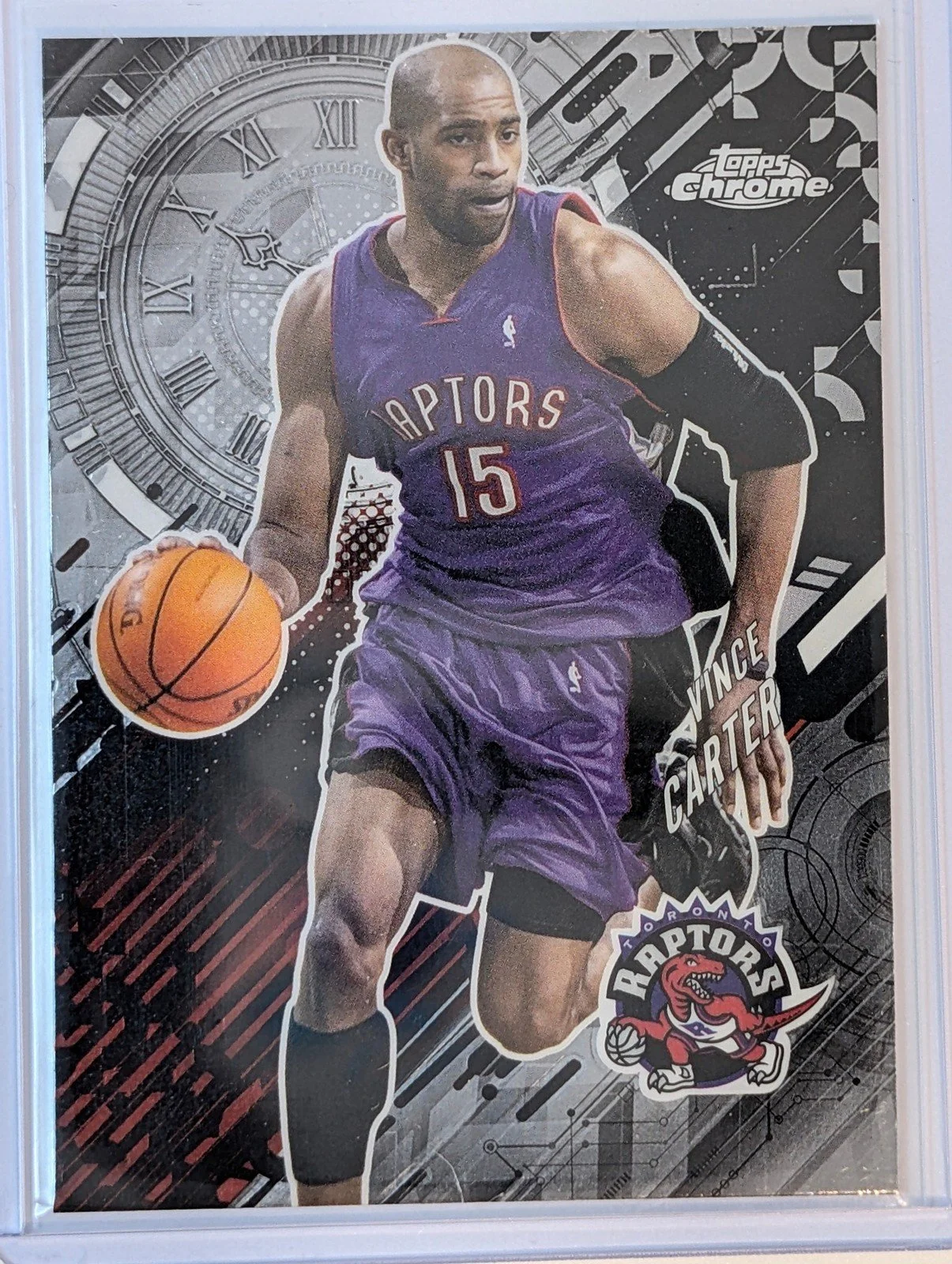 Front of 2025-26 Topps Chrome Update #GT-10 Vince Carter Go Time