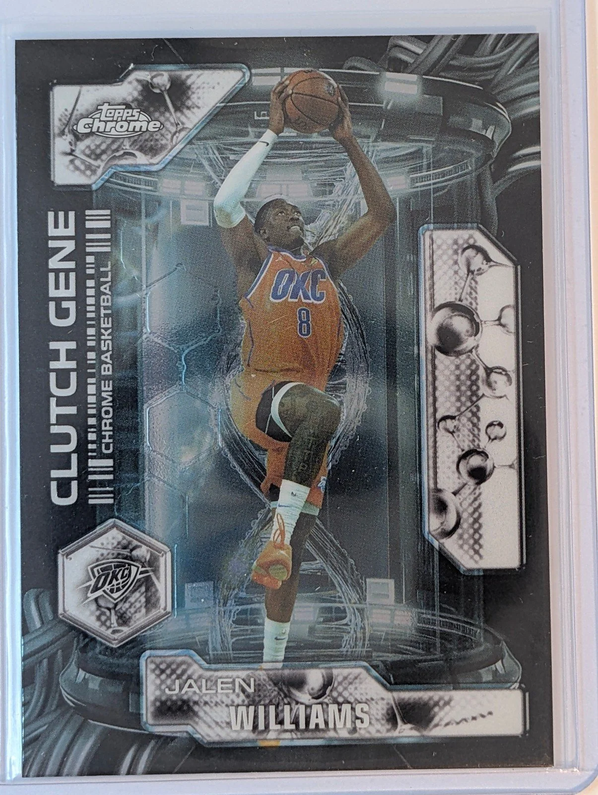 Front of 2025-26 Topps Chrome Update #CG-4 Jalen Williams Clutch Gene