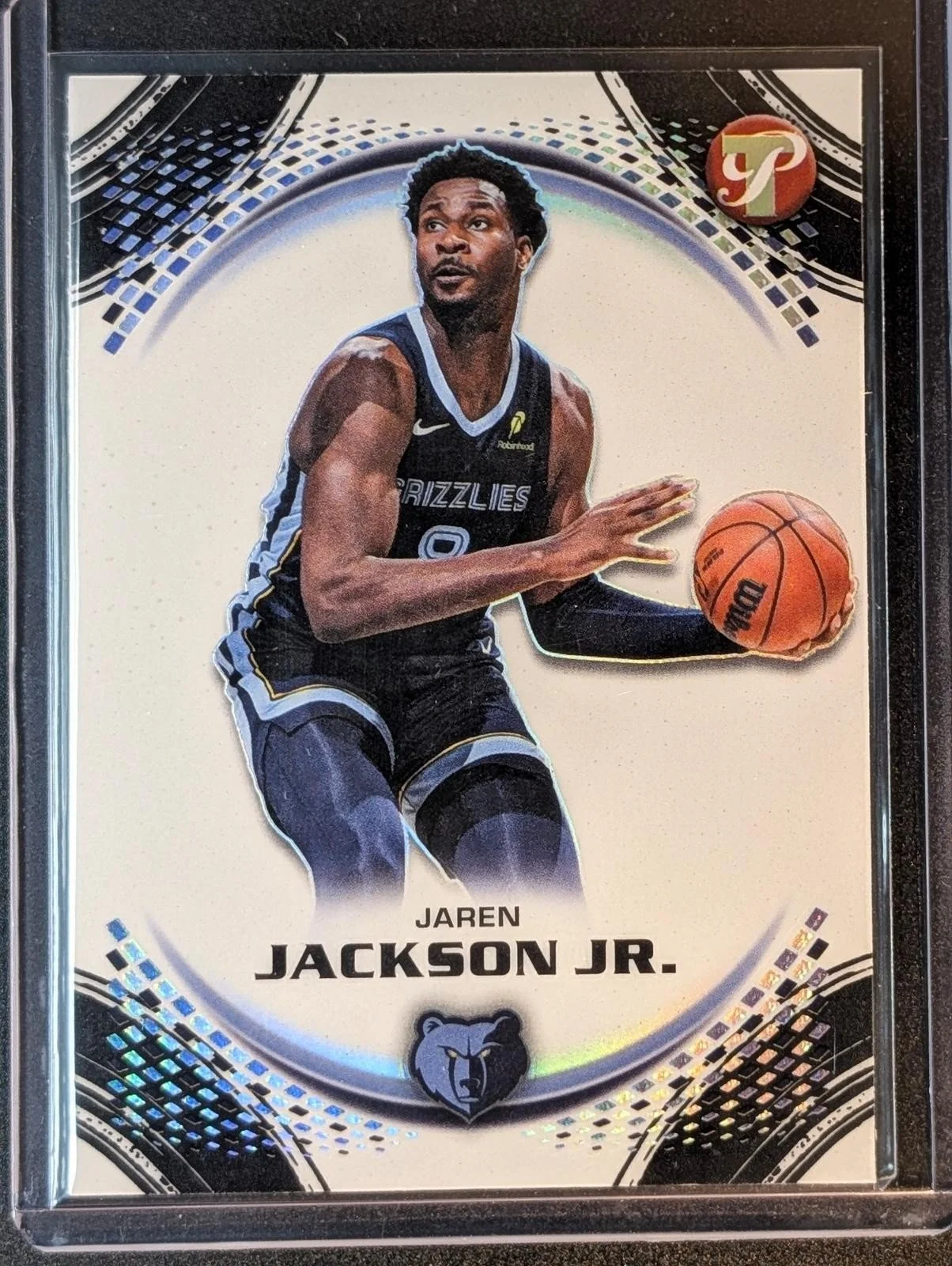 Front of 2025-26 Topps Pristine #44 Jaren Jackson Jr. Paint the Arc Refractor