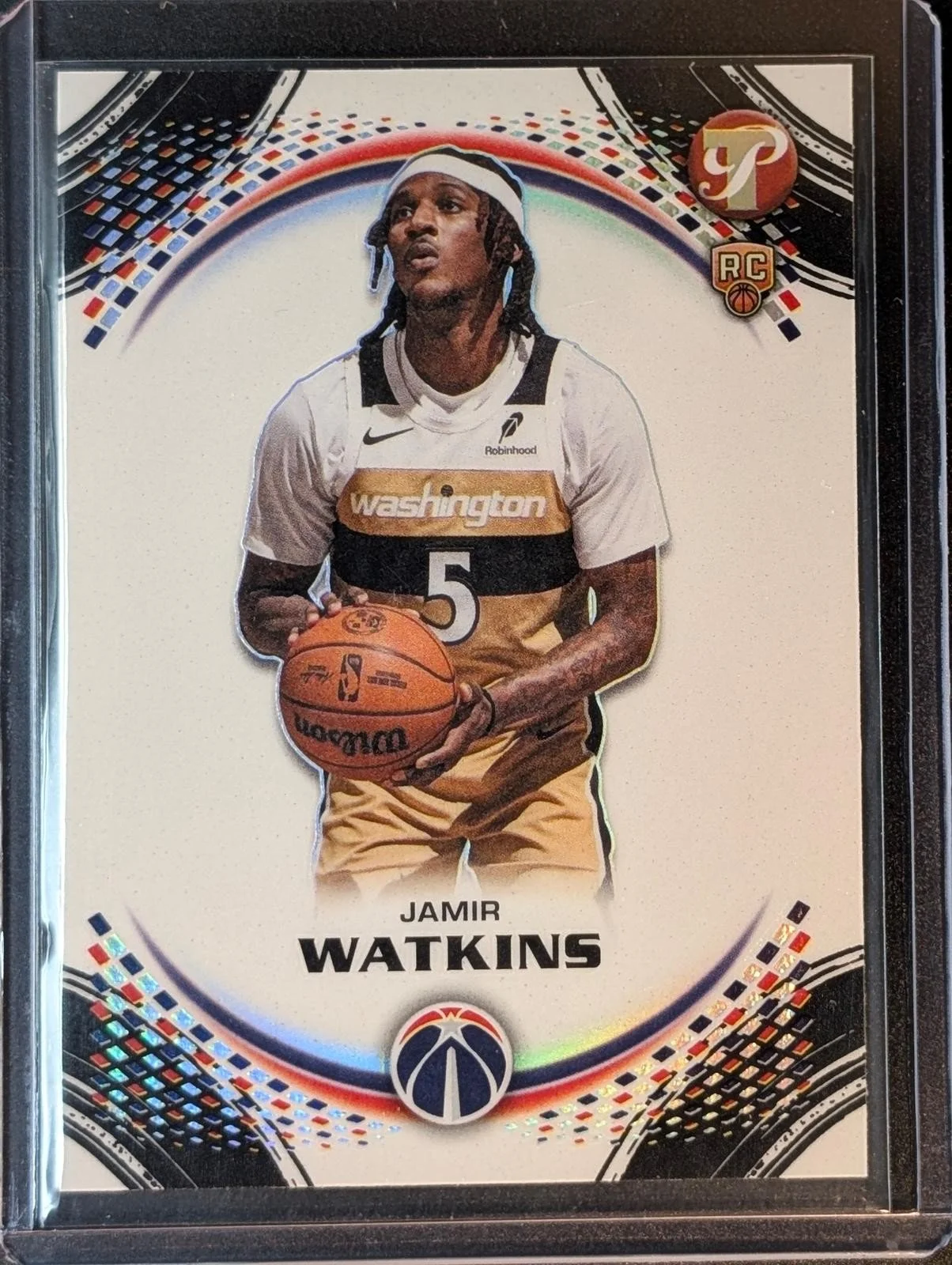Front of 2025-26 Topps Pristine #145 Jamir Watkins Paint the Arc Refractor