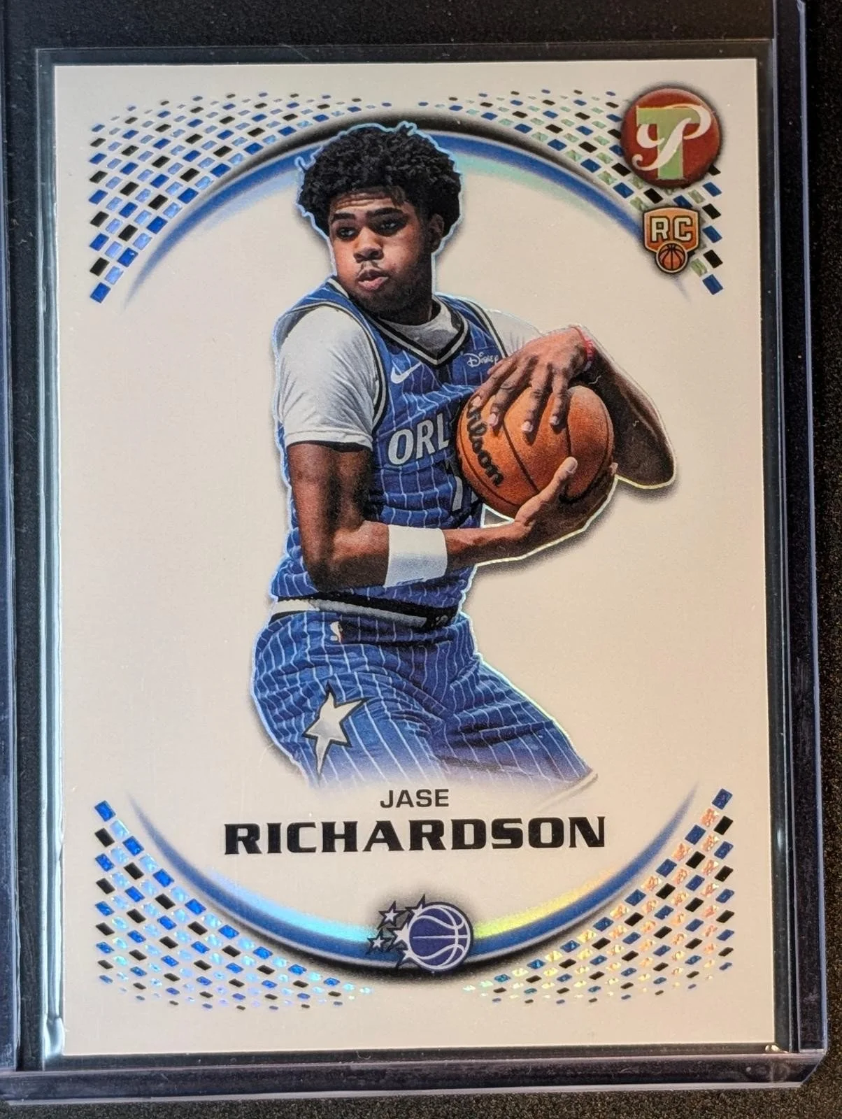 Front of 2025-26 Topps Pristine Jase Richardson Refractor #136 RC