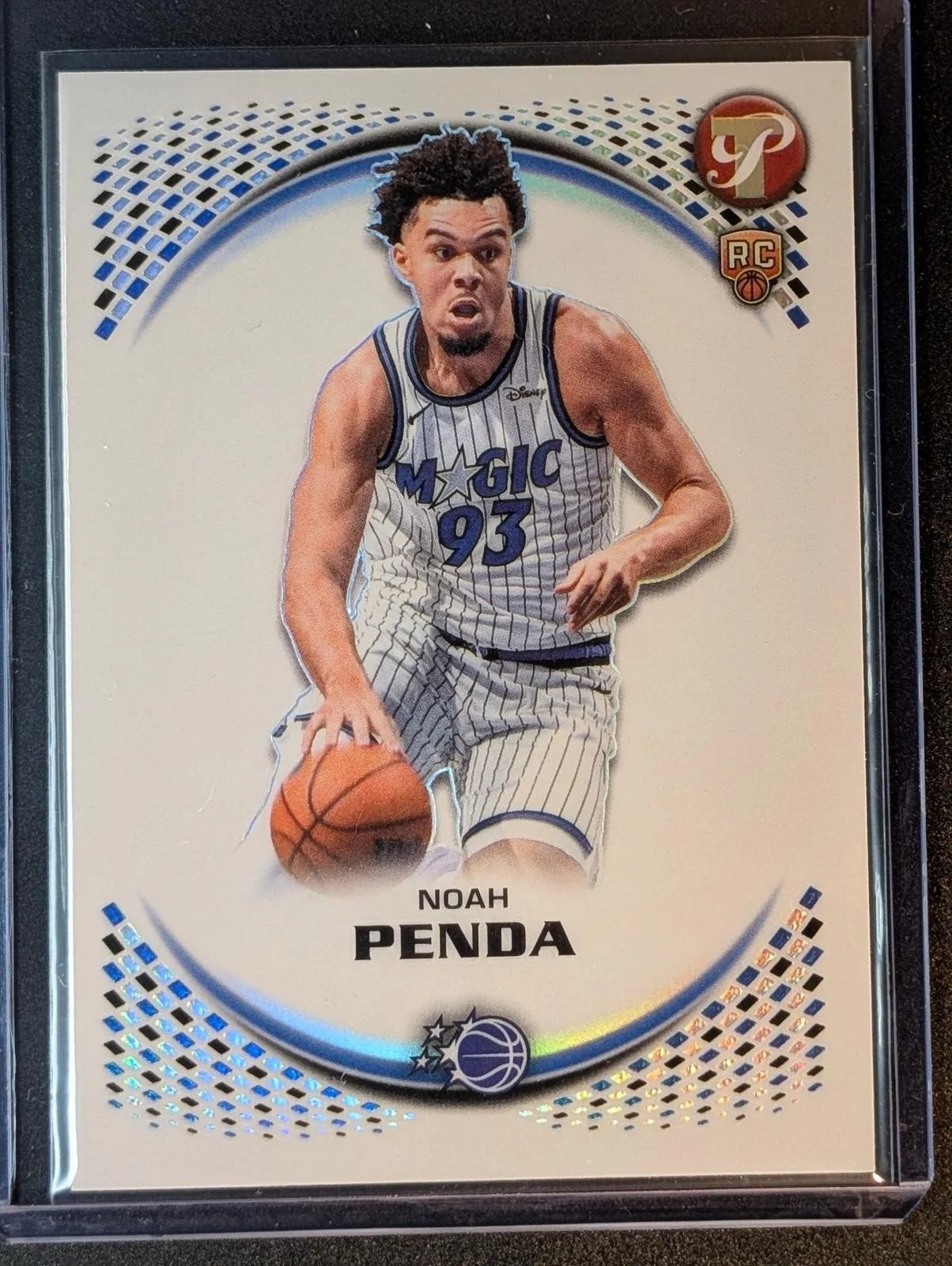 Front of 2025-26 Topps Pristine Noah Penda Refractor #141 RC