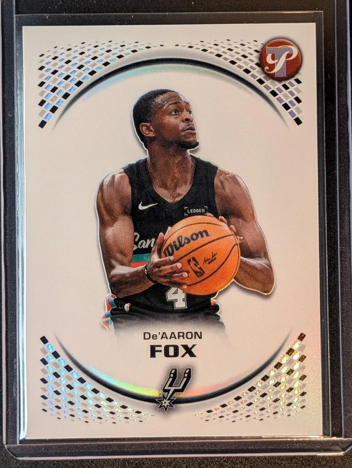 Front of 2025-26 Topps Pristine De'Aaron Fox Refractor #80