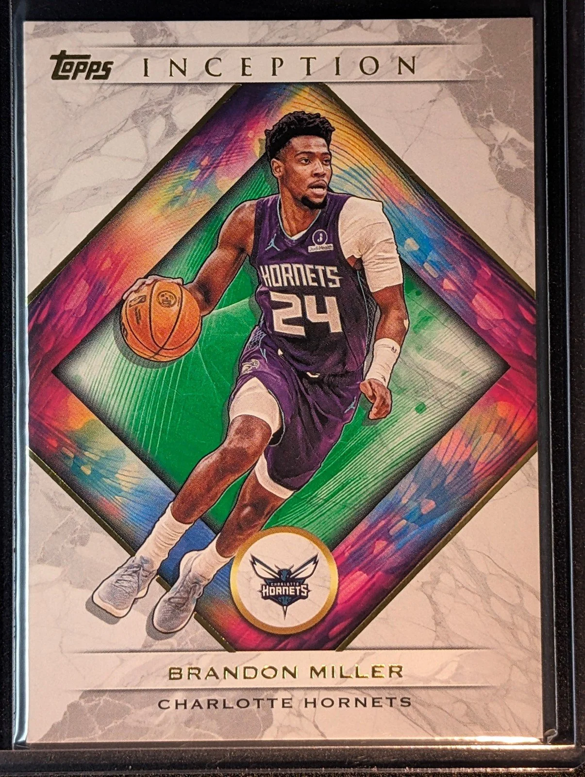 Front of 2025-26 Topps Inception #56 Brandon Miller Green