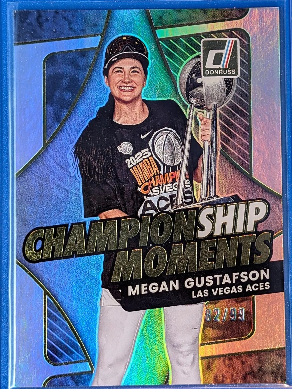 Front of 2026 Donruss WNBA /99 Megan Gustafson Championship Moments #7