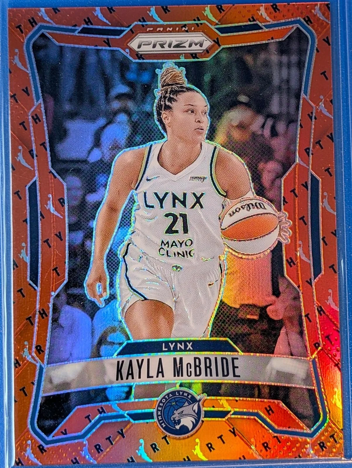 Front of JERSEY MATCH 21/30 2026 Panini Prizm WNBA Kayla McBride /30