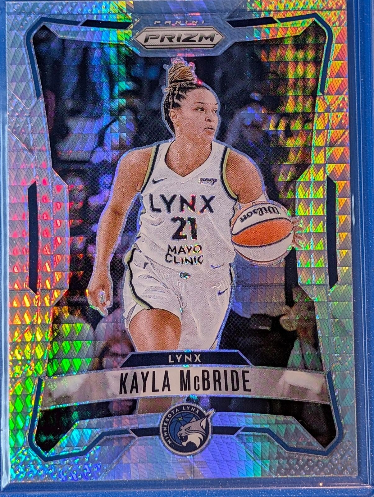 Front of 2024 Panini Prizm WNBA #109 Kayla McBride Hyper Prizm
