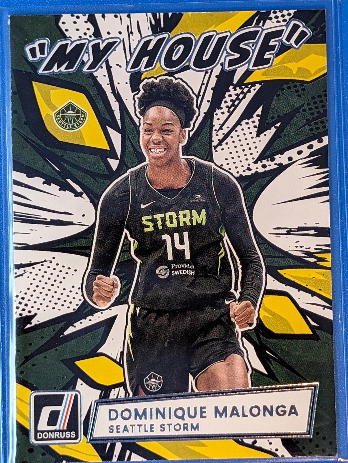 Front of 2026 Panini Donruss WNBA #6 Dominique Malonga My House
