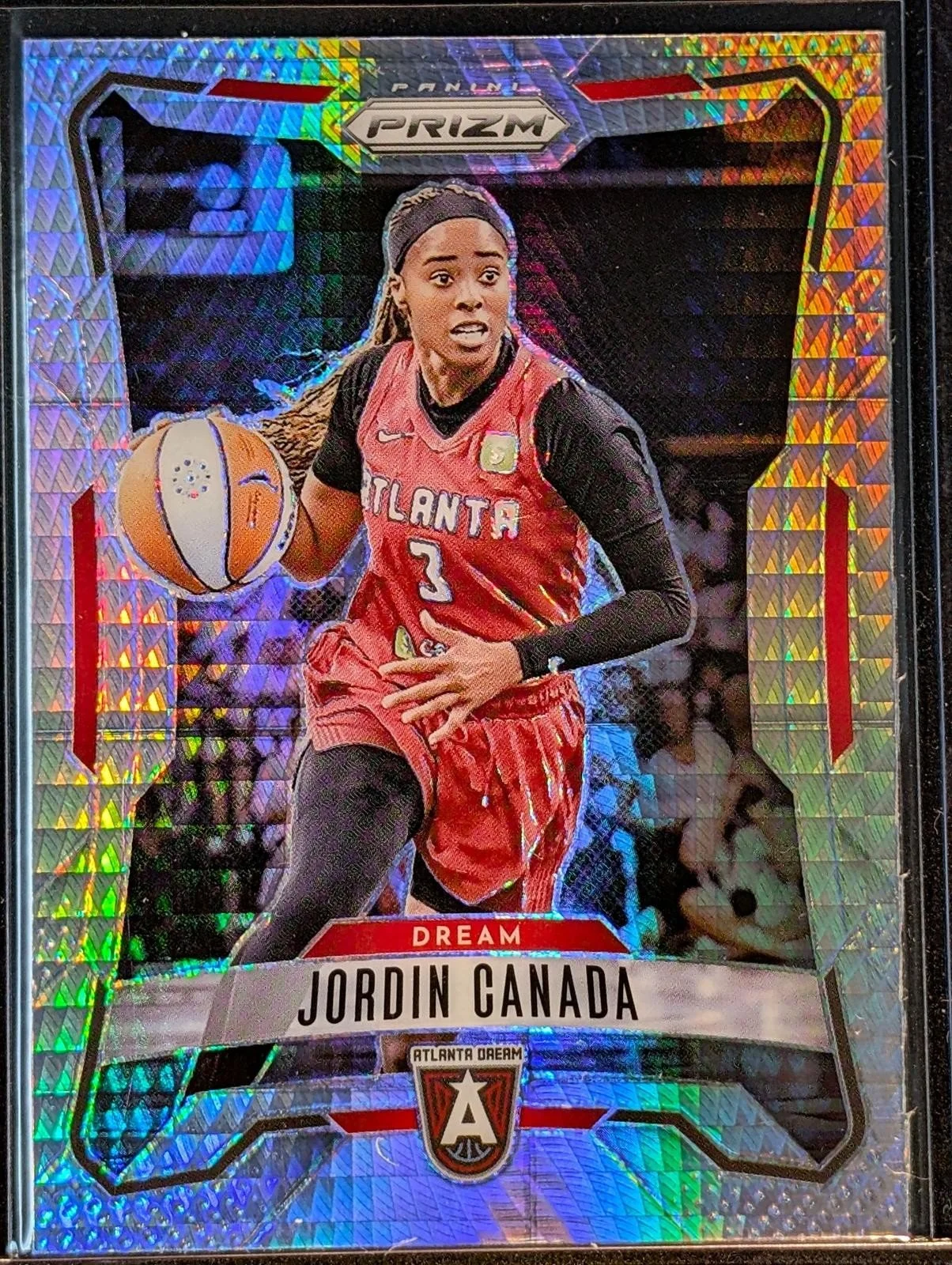 Front of 2026 Panini Prizm WNBA #97 Jordin Canada Hyper Prizm