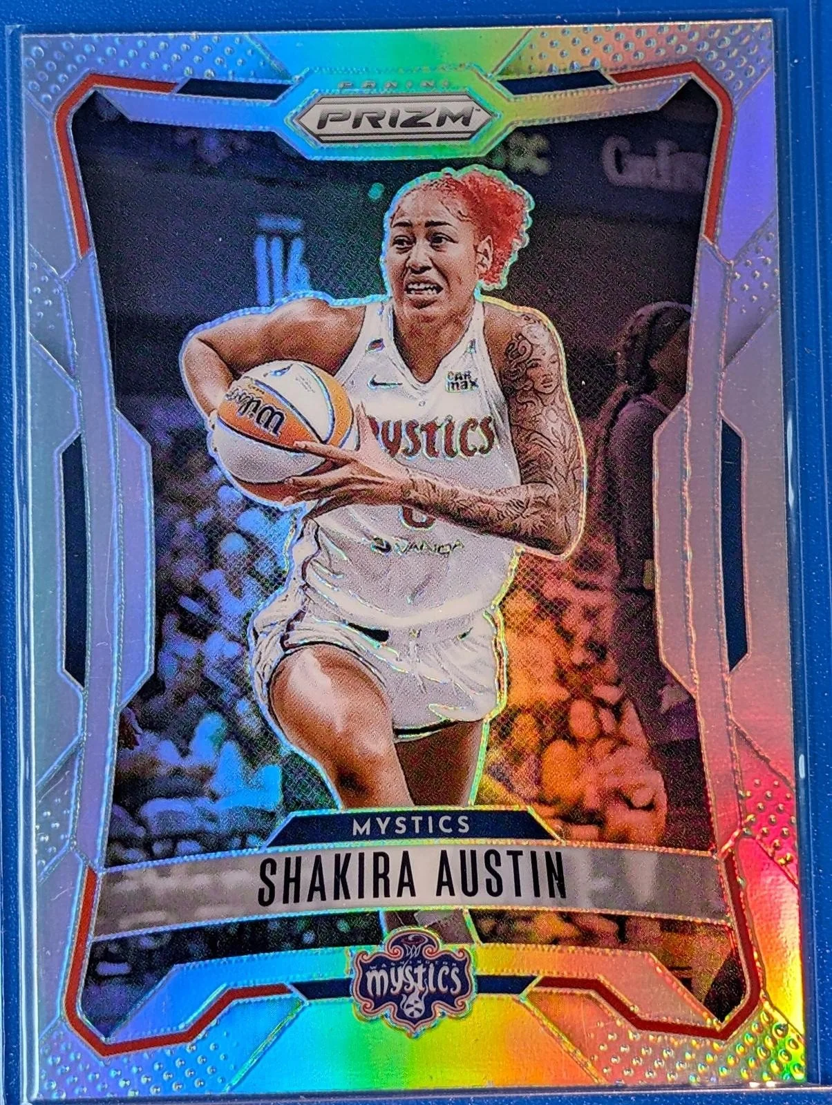 Front of 2026 Panini Prizm WNBA Shakira Austin Silver Prizms #38