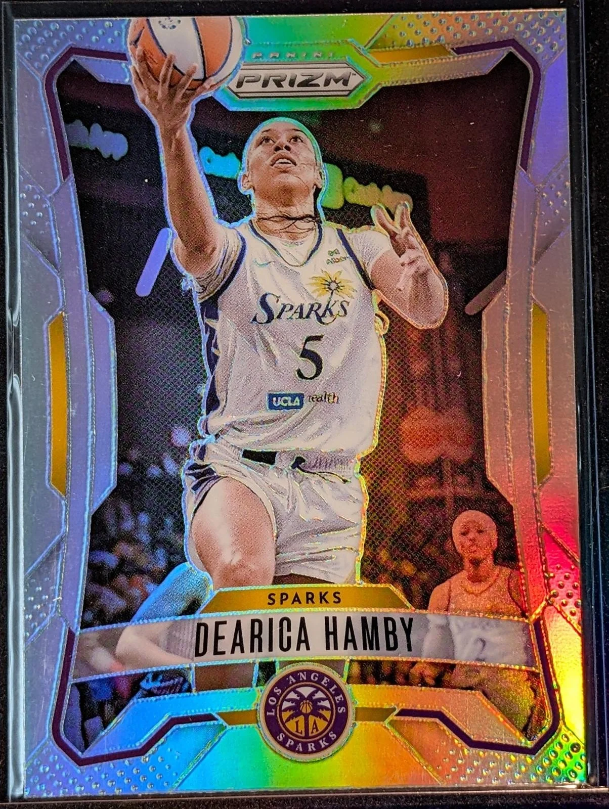 Front of 2026 Panini Prizm WNBA #54 Dearica Hamby Silver Prizm