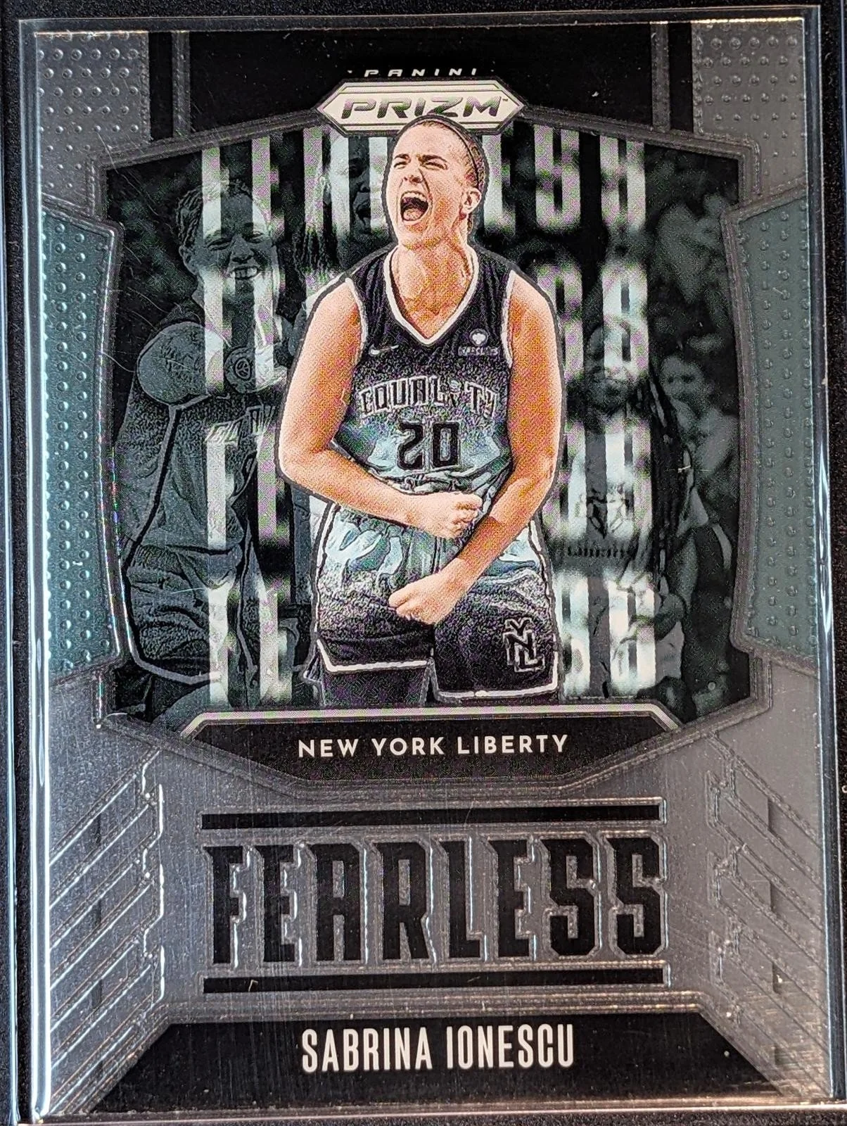 Front of 2026 Panini Prizm WNBA Sabrina Ionescu Fearless #7