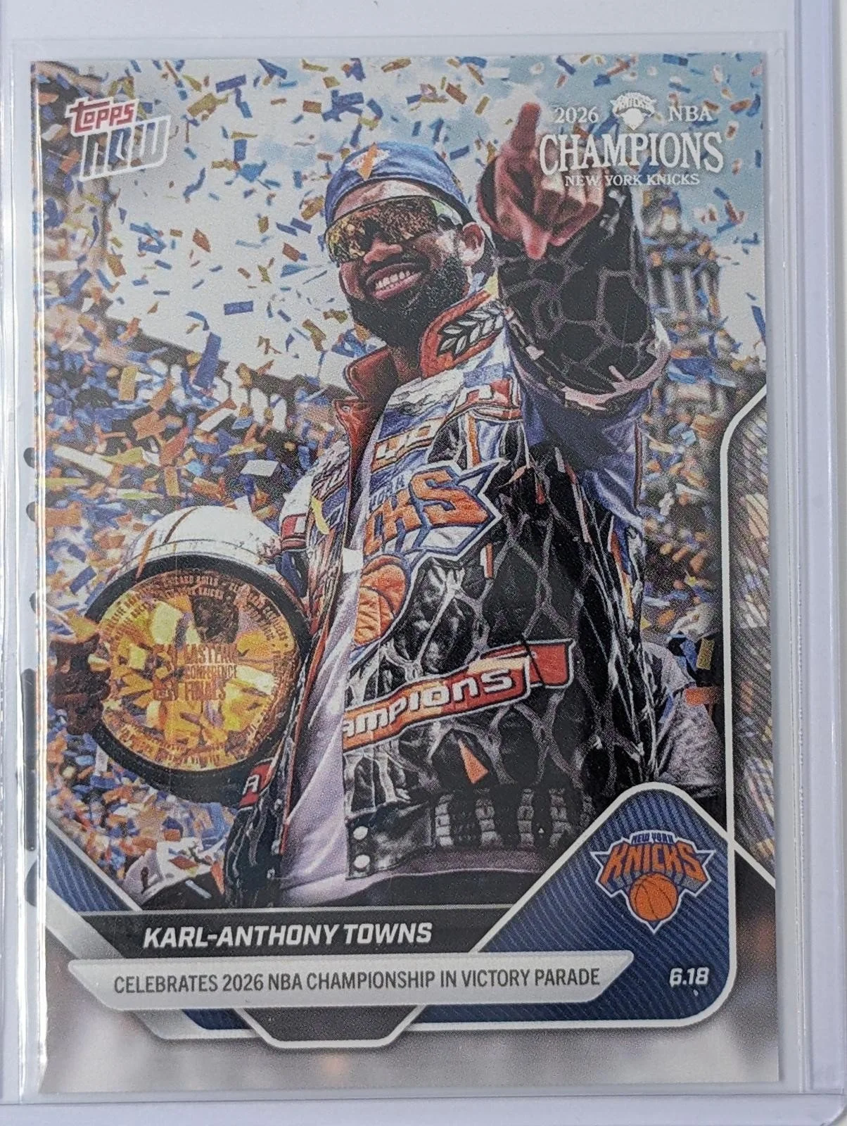 Front of 2025-26 Topps Now Karl-Anthony Towns #OSO2