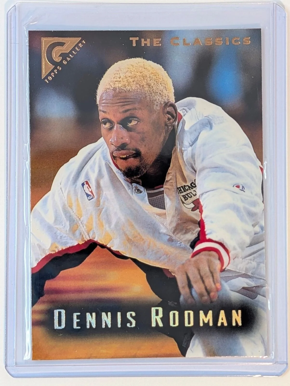 Front of 1995-96 Topps Gallery Dennis Rodman The Classics #90