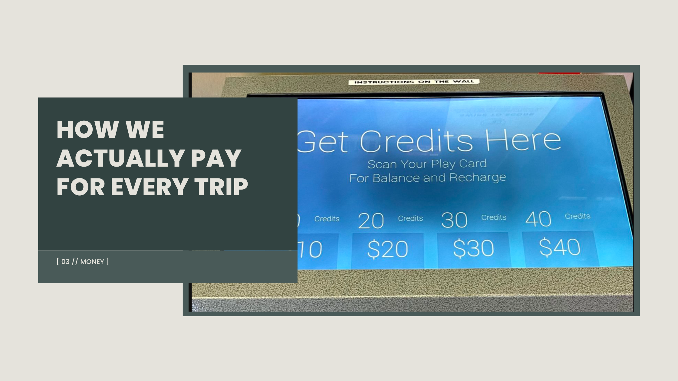 How We Actually Pay for Every Trip