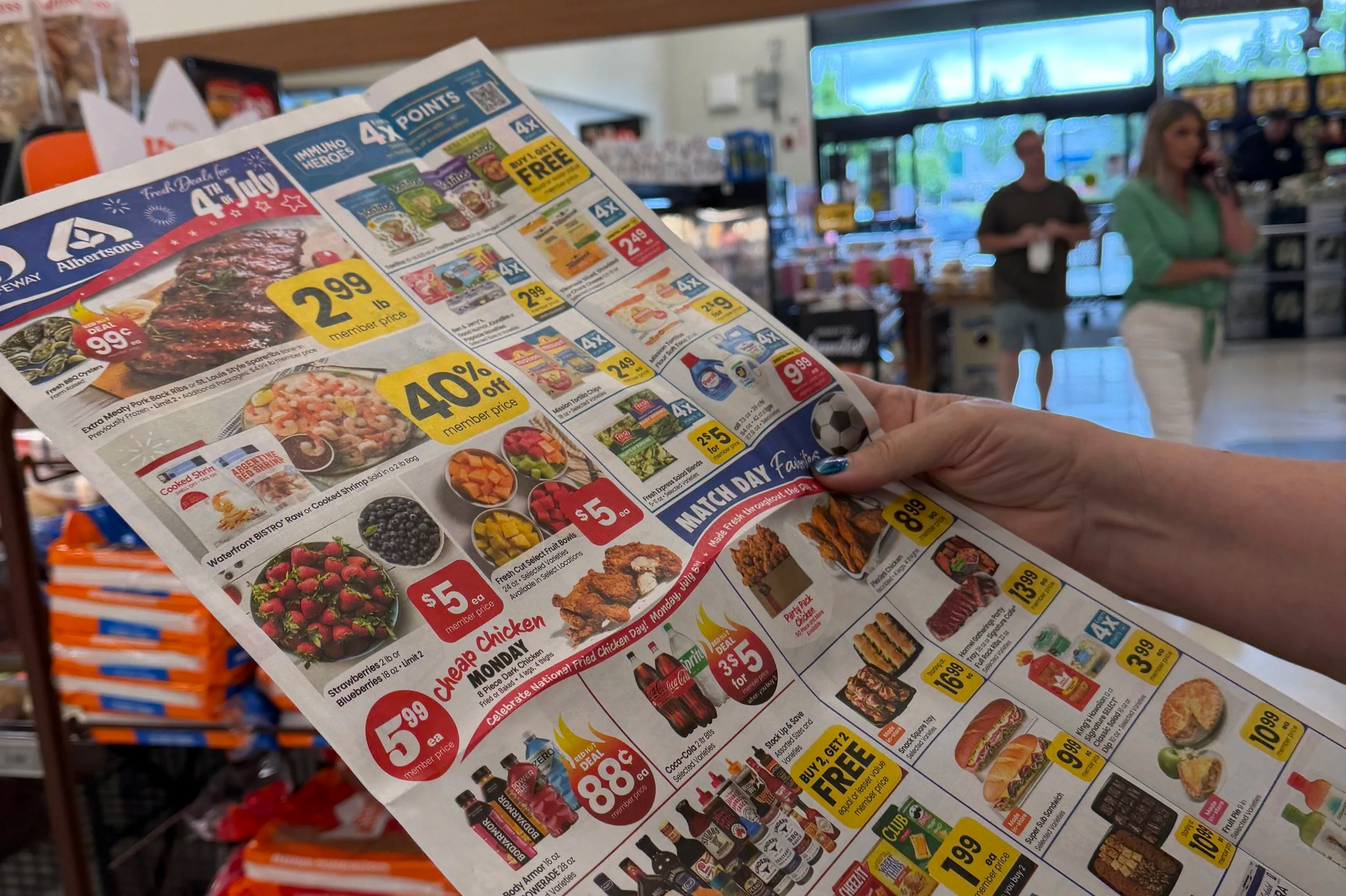Reading the ads before we shop, not after