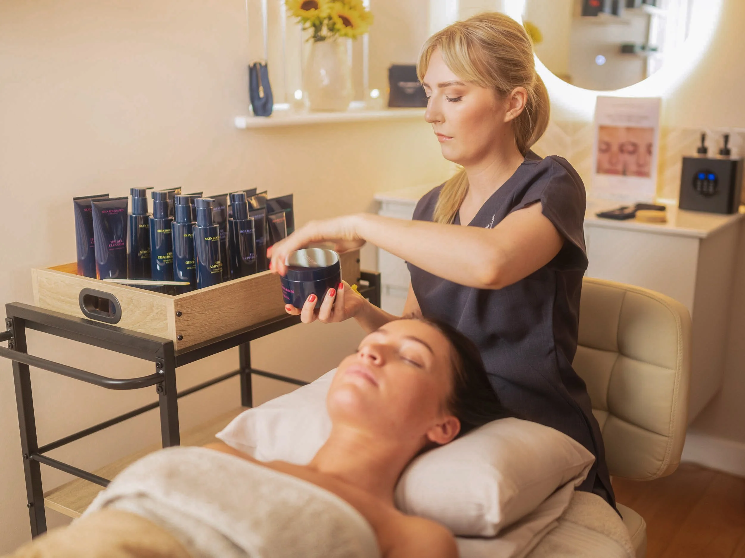 Spa Experience at Home in Grimsargh, Preston, Lancashire. Skin Rocks facials, Natural Spa Factory massage, TWENTY Pro nail care, waxing, brows and lashes, online shop offering free local delivery in Preston or a free collection service.