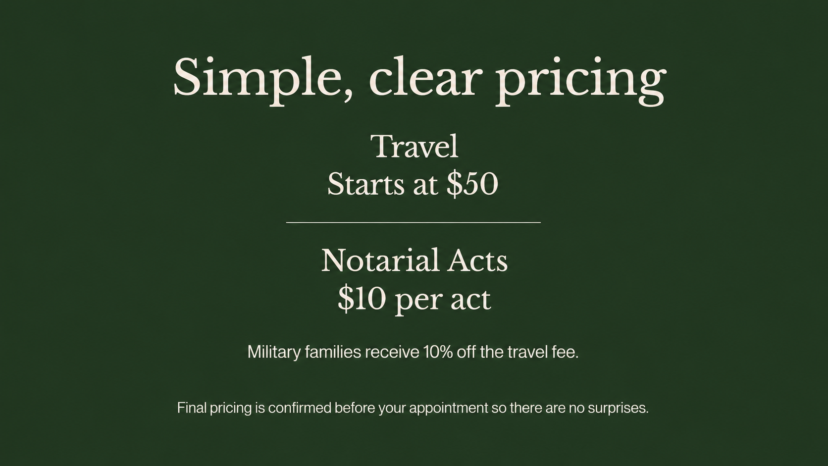 Simple, Clear Pricing