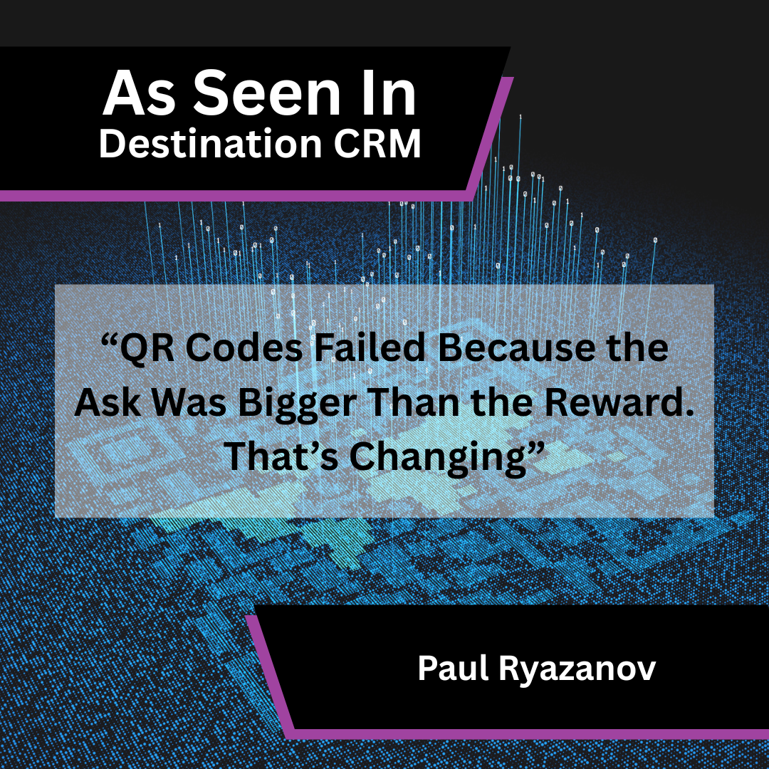 Paul Ryazanov Featured in Destination CRM for QR Code Marketing Insights