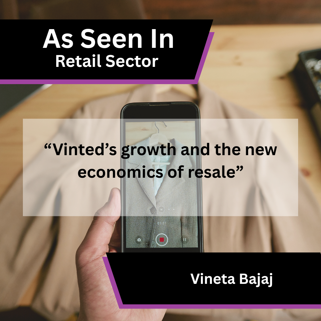 Vineta Bajaj Featured in Retail Sector for Resale Economics