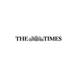 Logo of The Times with a decorative emblem in the center.
