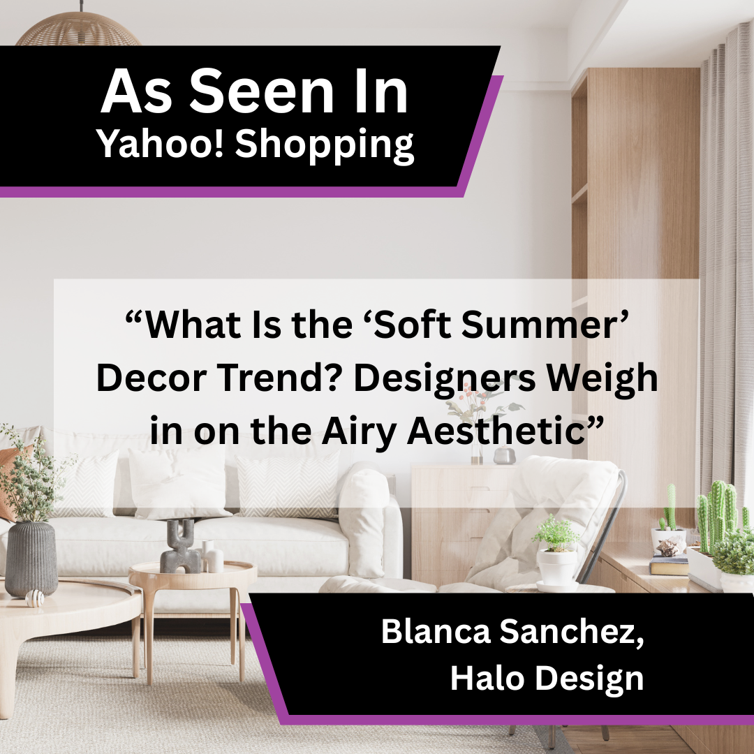 Halo Design Shares Soft Summer Decor Advice in Yahoo! Shopping