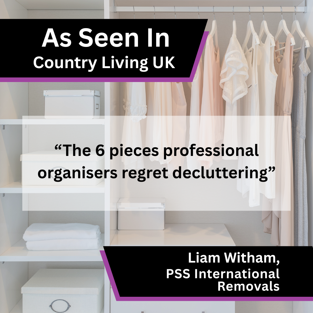 Liam Witham of PSS International Removals on decluttering advice in Country Living UK