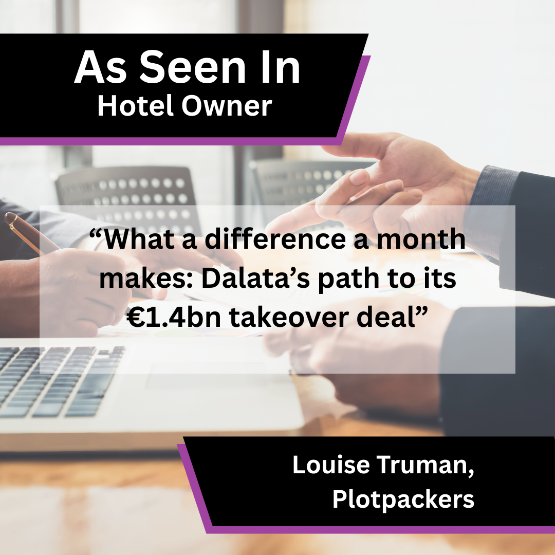 Louise Truman of Plotpackers on Dalata's €1.4bn takeover deal in Hotel Owner