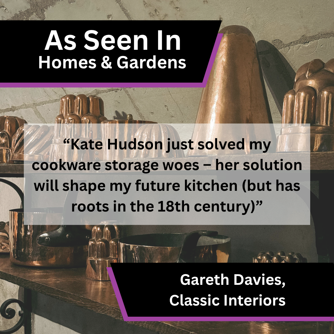 Gareth Davies of Classic Interiors provided expert insight on cookware storage for Homes & Gardens