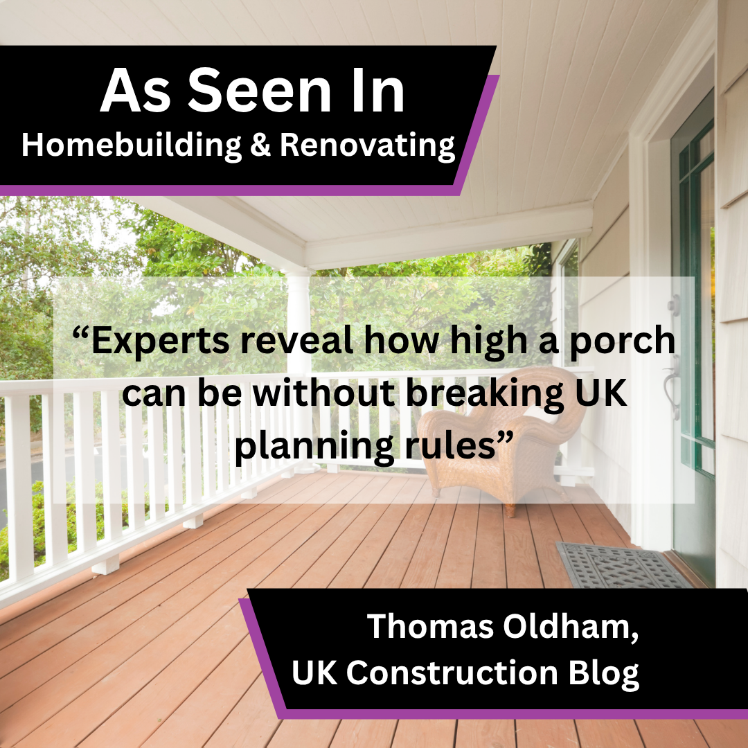 Thomas Oldham of UK Construction Blog provided expert insight on porch height for Homebuilding & Renovating.
