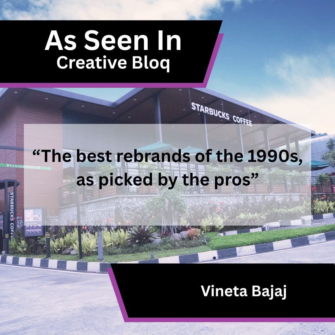 Vineta Bajaj on best rebrands of the 90s in Creative Bloq