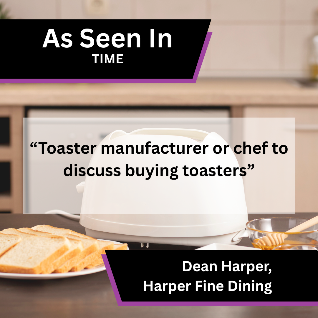 Dean Harper of Harper Privé on best toasters in TIME Stamped Shopping
