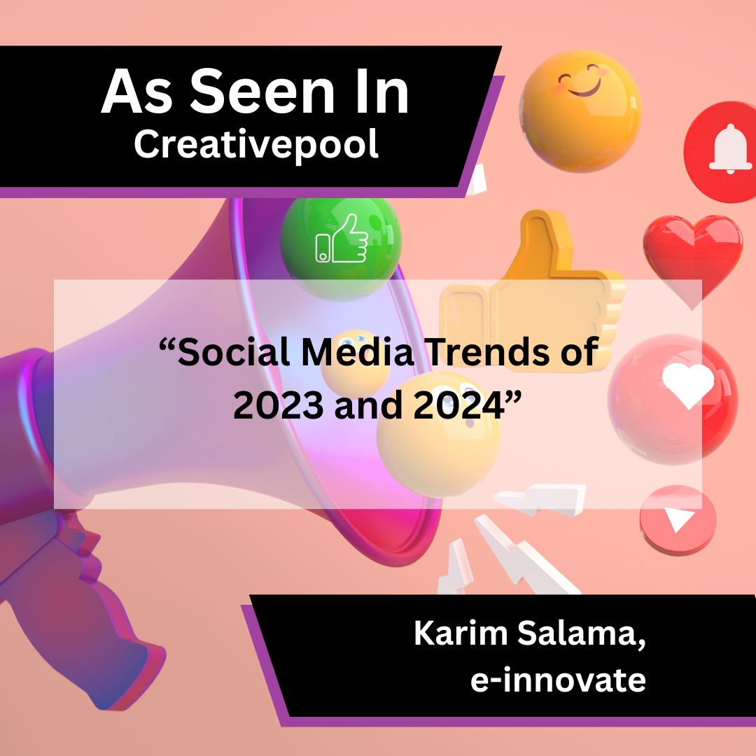 e-innovate social media trends coverage in Creativepool