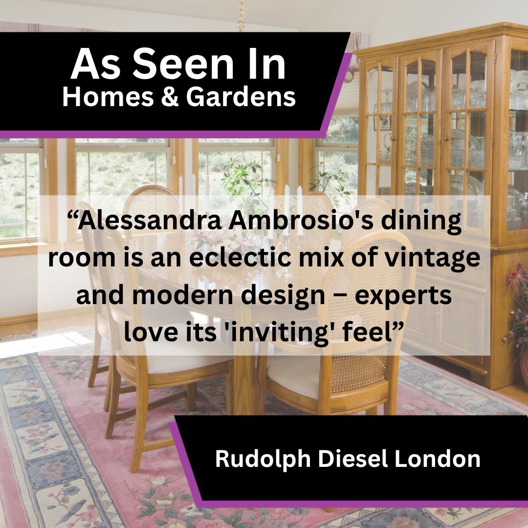 Rudolph Diesel London dining room design insight in Homes & Gardens
