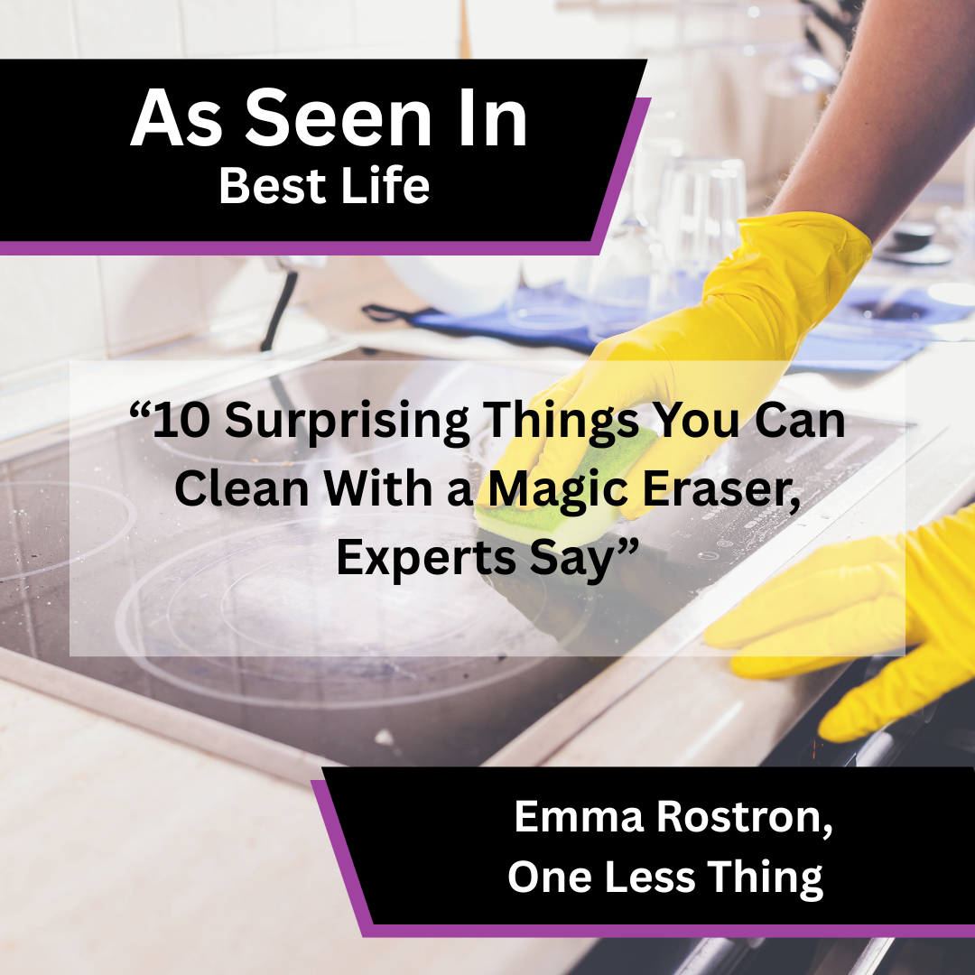 Emma Rostron of One Less Thing on Magic Eraser cleaning advice in Best Life