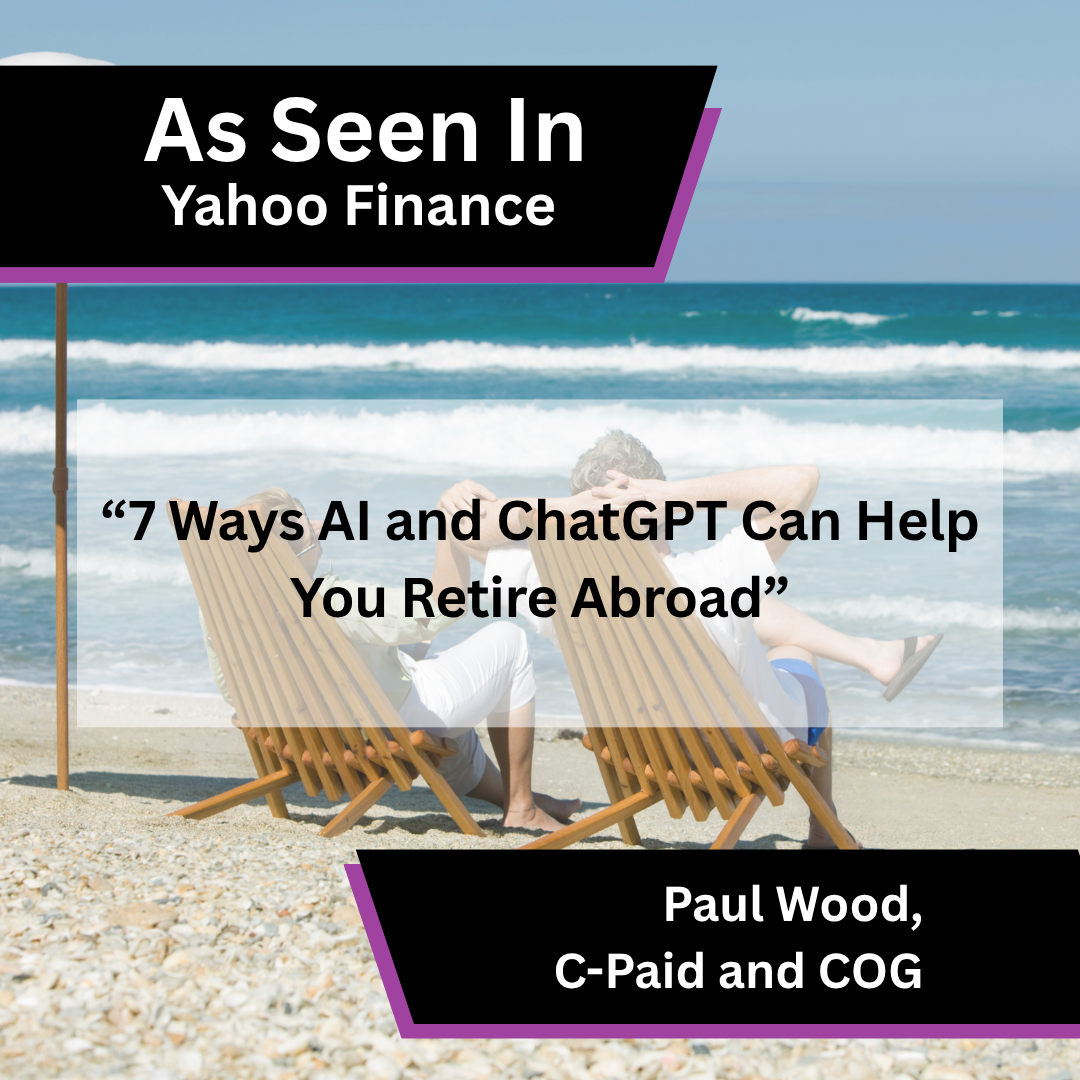 Paul Wood of C-Paid and COG on AI and retiring abroad in Yahoo Finance