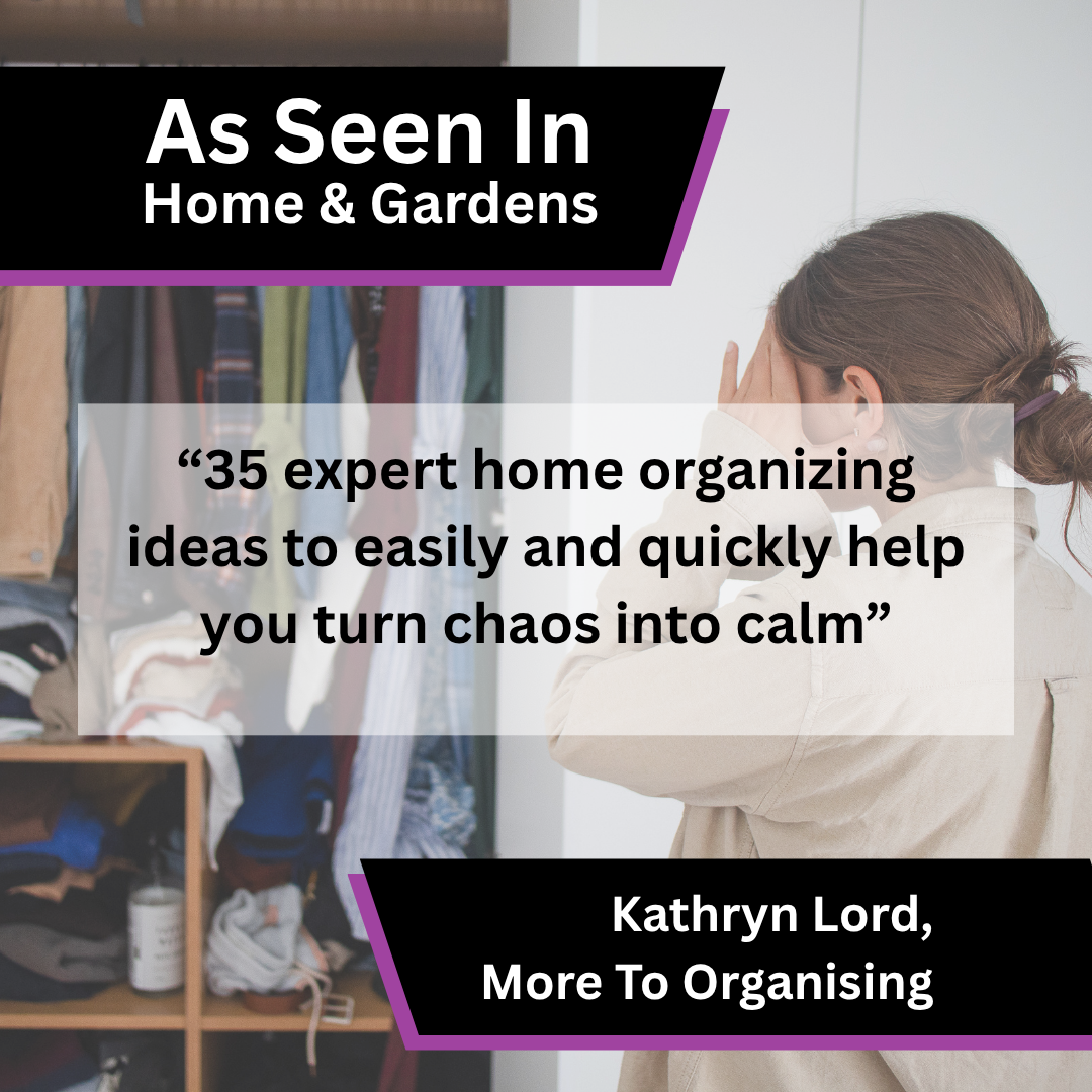 Kathryn Lord of More To Organising on small-space organising in Home & Gardens