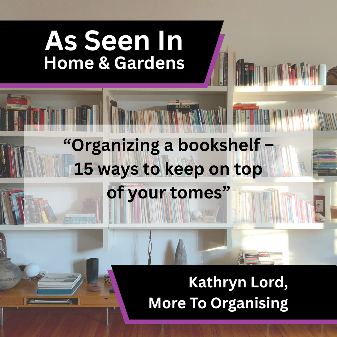 More To Organising Shares Bookshelf Organising Advice in Home &amp; Gardens
