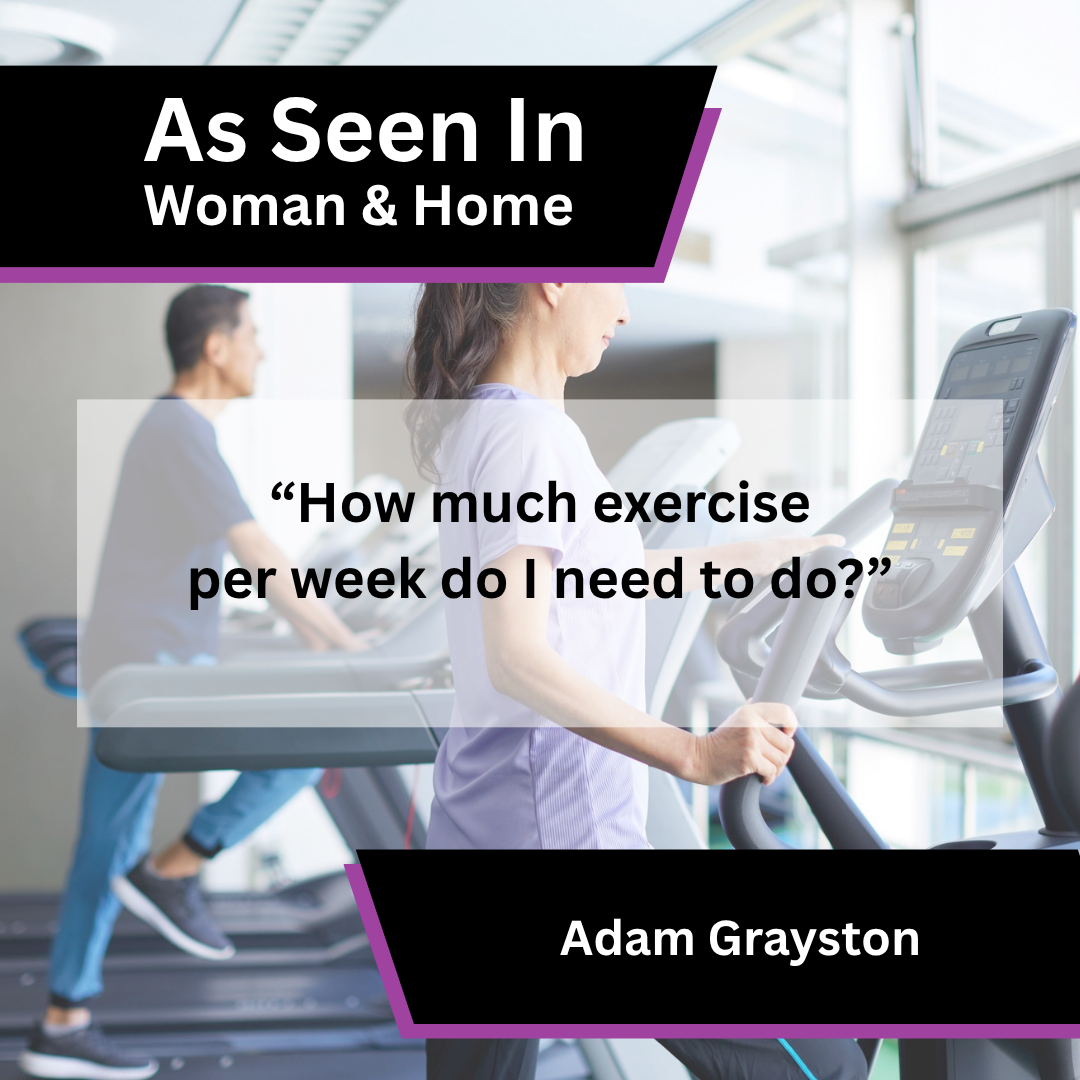 Adam Grayston on weekly exercise guidelines in Woman & Home