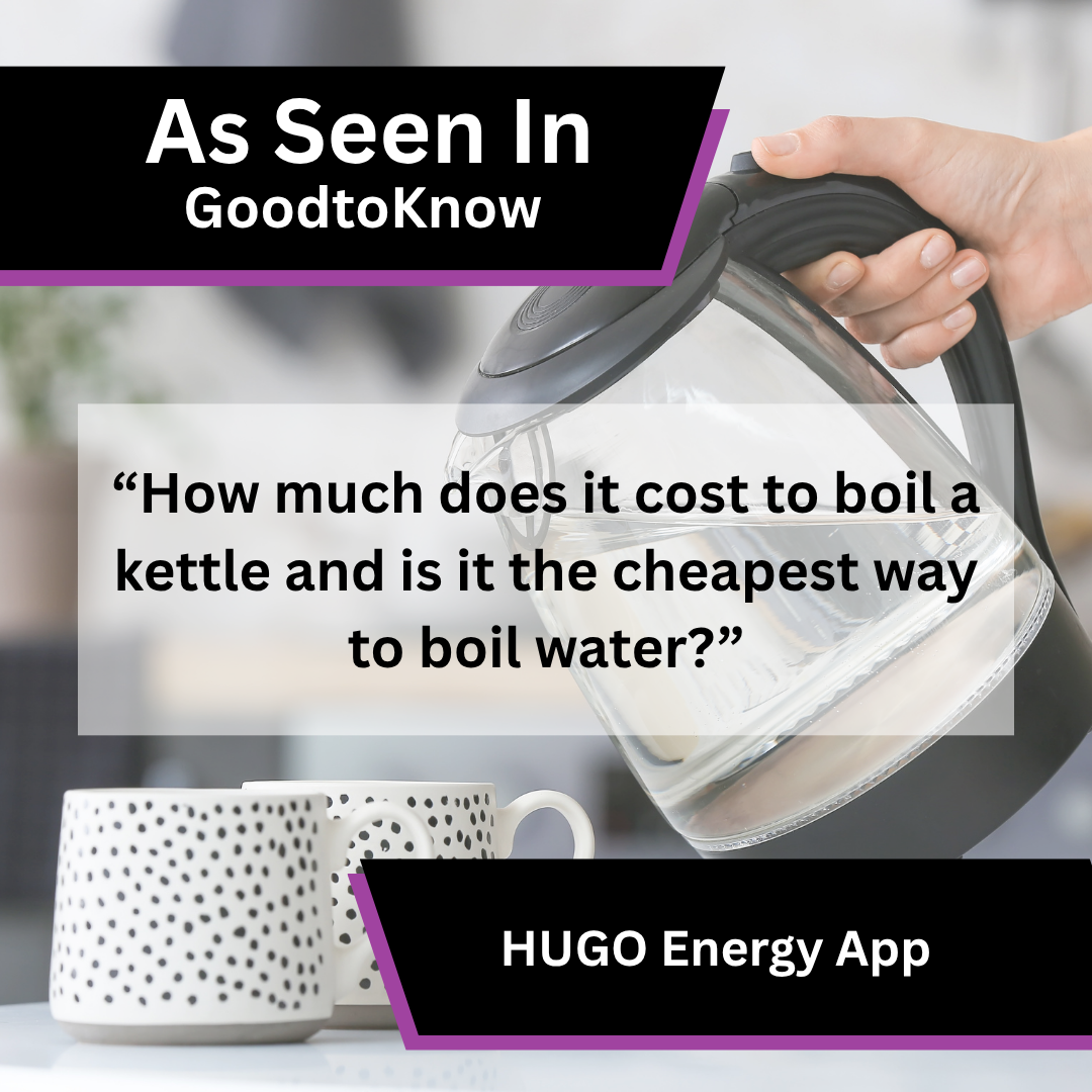 HUGO Energy App on kettle boiling costs in GoodtoKnow